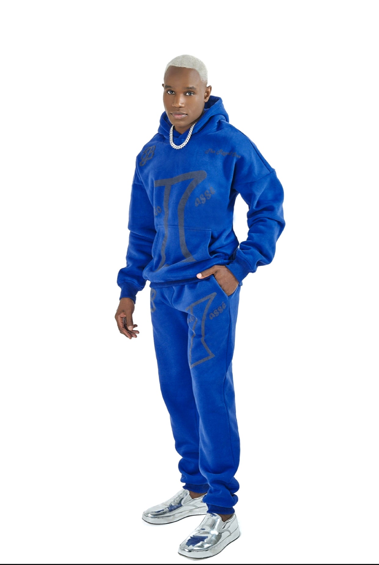 The Blue Magic Luxury Menswear Hoodie Set – A Regal Symbol of Power & Prestige