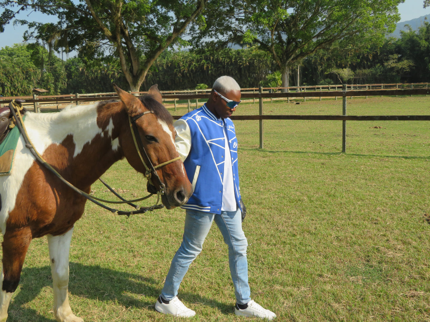 The Royal Blue Cotton Baseball Jacket – A Standard of Prestige