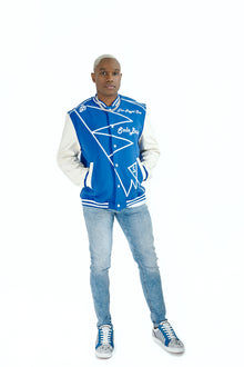 The Royal Blue Cotton Baseball Jacket – A Standard of Prestige