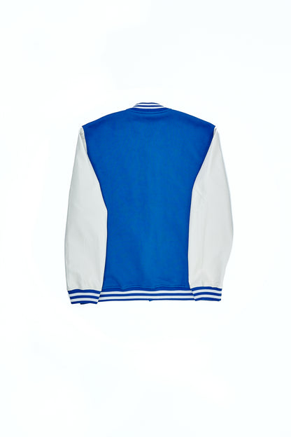 The Royal Blue Cotton Baseball Jacket – A Standard of Prestige